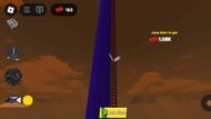 Climbing the built tower (Image via Roblox)
